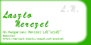 laszlo merczel business card